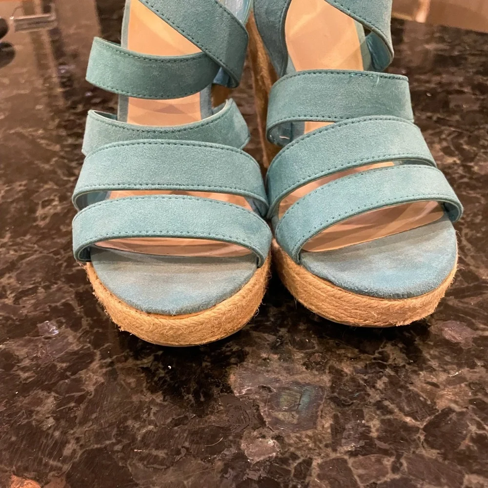 PERFECT Turquoise Espadrilles Wedge